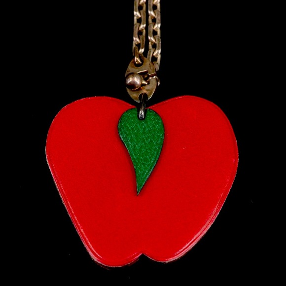 Hermès Apple Leather Bag Charm - Picture 1 of 4